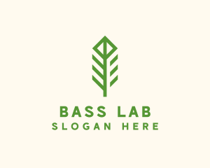 Green Flower Stalk logo design