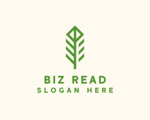 Green Flower Stalk logo design