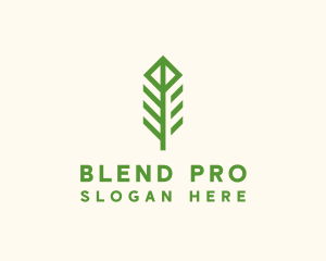 Green Flower Stalk logo design