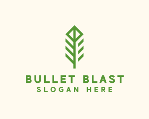 Green Flower Stalk logo design