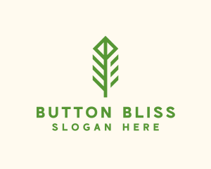 Green Flower Stalk logo design