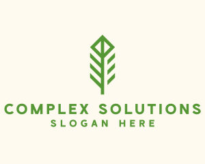 Green Flower Stalk logo design