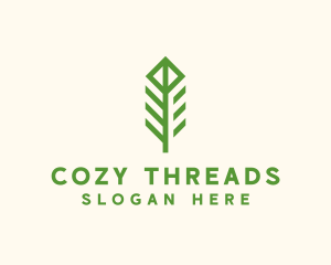 Green Flower Stalk logo design