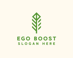 Green Flower Stalk logo design