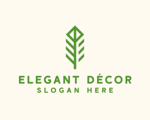 Green Flower Stalk logo design