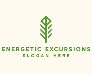 Green Flower Stalk logo design