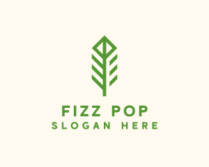 Green Flower Stalk logo design