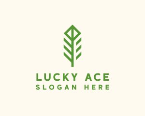 Green Flower Stalk logo design