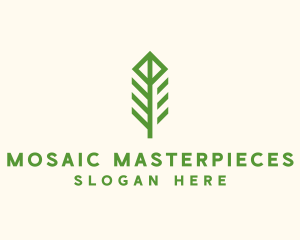 Green Flower Stalk logo design