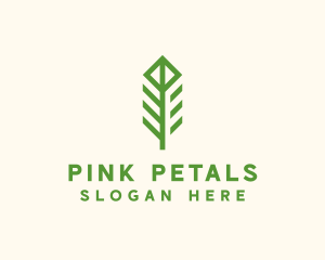 Green Flower Stalk logo design