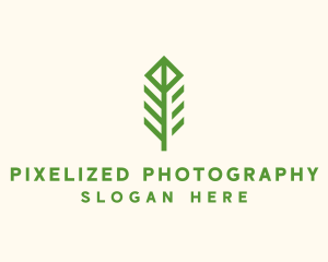 Green Flower Stalk logo design