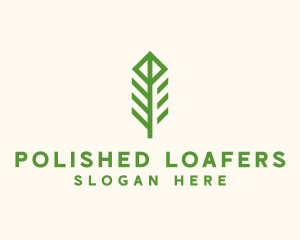 Green Flower Stalk logo design