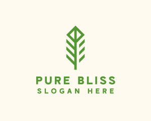 Green Flower Stalk logo design