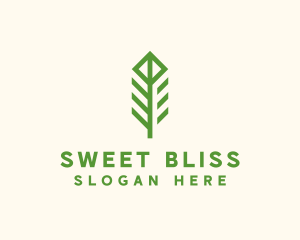 Green Flower Stalk logo design