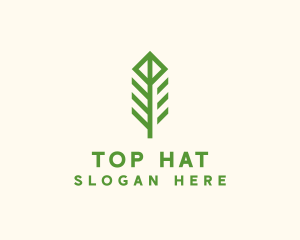 Green Flower Stalk logo design