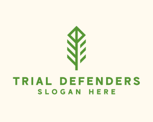 Green Flower Stalk logo design