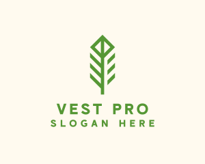 Green Flower Stalk logo design