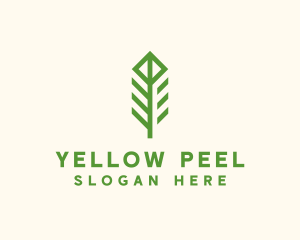 Green Flower Stalk logo design