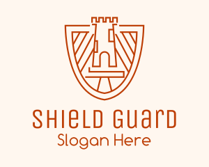 Linear Turret Shield logo design