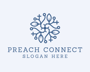 Cross Leaf Church Symbol logo design