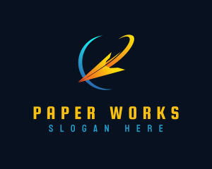 Paper Plane Aviation logo design