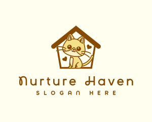 Pet Cat Kennel logo design