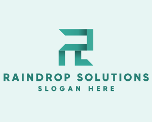 Modern Generic Origami Letter R  logo design