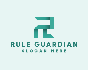 Modern Generic Origami Letter R  logo design