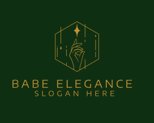 Elegant Cosmic Hand logo design