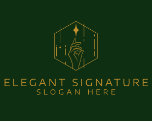 Elegant Cosmic Hand logo design