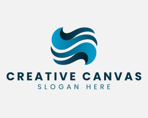 Creative Water Wave logo design