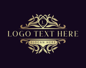 Heraldry - Premium Ornament Floral logo design