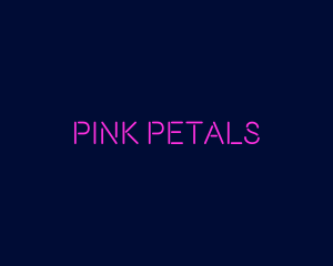 Bright Neon Pink Text logo design