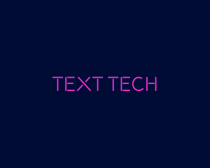 Bright Neon Pink Text logo design