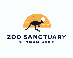 Wild Kangaroo Animal logo design