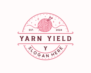 Crochet Knitting Yarn logo design