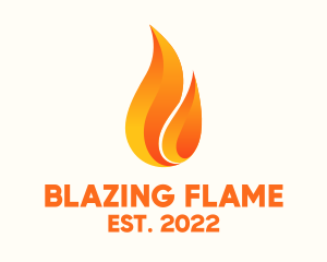 Hot Fire Flame logo design