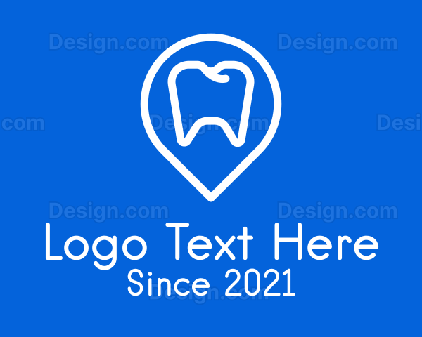 Dentist Location Pin Logo