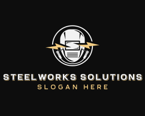 Welding Bolt Steelworks logo design