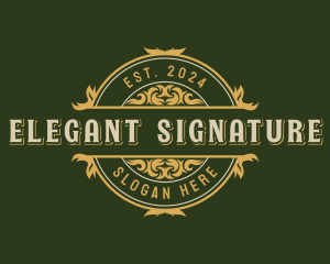 Elegant Ornamental Premium logo design