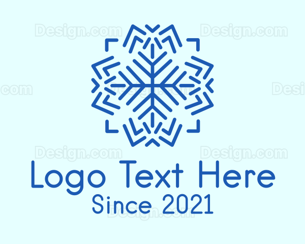 Winter Weather Snowflake Logo