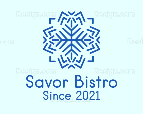 Winter Weather Snowflake Logo