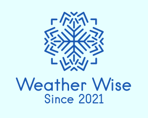 Winter Weather Snowflake logo design