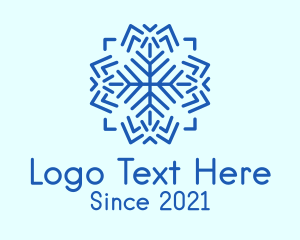 Glacier - Winter Weather Snowflake logo design