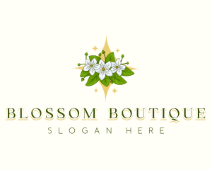 Sampaguita Blossom Flower logo design