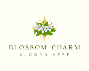 Sampaguita Blossom Flower logo design