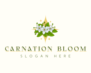 Sampaguita Blossom Flower logo design