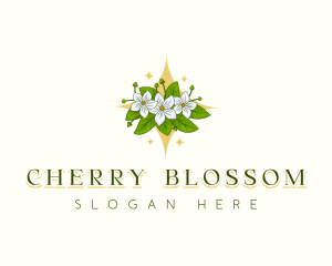 Sampaguita Blossom Flower logo design