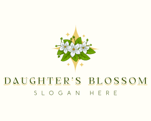 Sampaguita Blossom Flower logo design