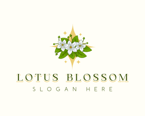 Sampaguita Blossom Flower logo design